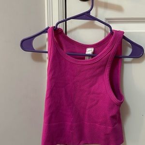 pink crop top